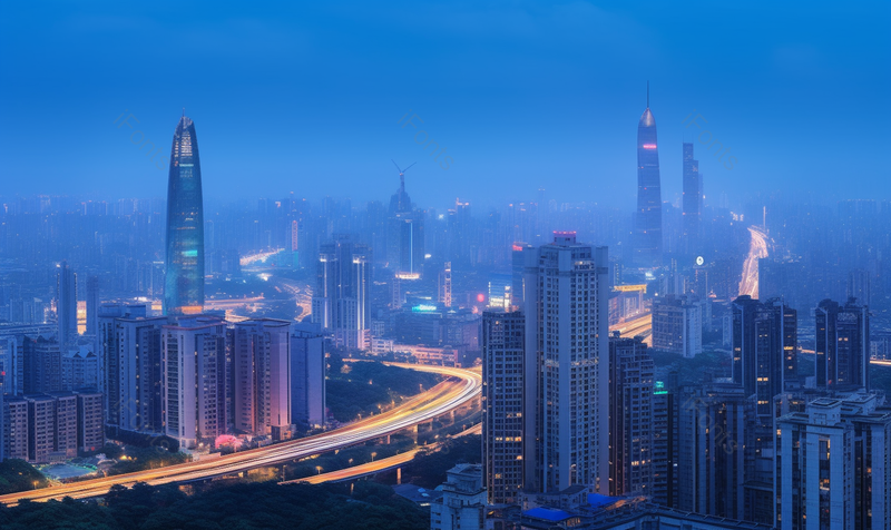 航拍角度上海城市夜景风光,高清,摄影图,摄影图片,图片大全,摄影图免费下载